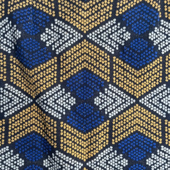 Anthropologie Maeve Blue Yellow Long Pencil Skirt, 6 Women's - Picture 9 of 9